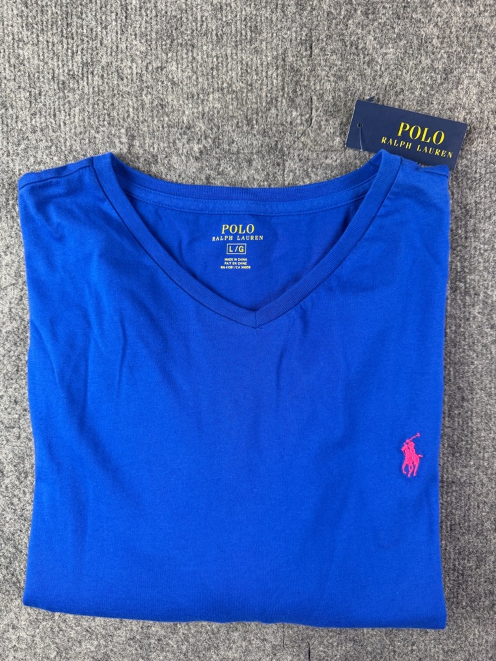 Polo Ralph Lauren Mens 100% Cotton Long Sleeve Crew Neck T-Shirt Size L Blue